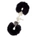 Furry Metal Handcuffs Black Furry Metal Handcuffs Black