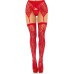 Leg Avenue Lace Stockings and Garterbelt Red Leg Avenue Lace Stockings and Garterbelt Red