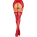 Leg Avenue Lace Stockings and Garterbelt Red Leg Avenue Lace Stockings and Garterbelt Red