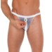 Mens White Mesh Pouch With GString