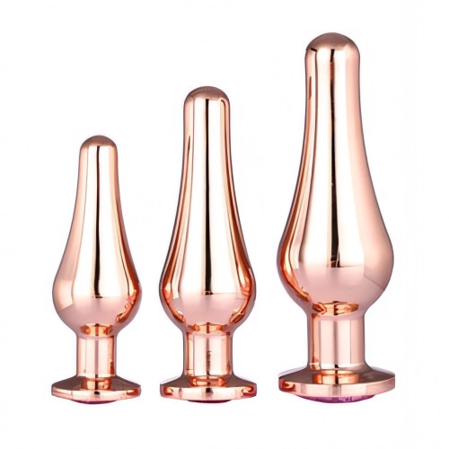 Gleaming Butt Plug Set Rose Gold Gleaming Butt Plug Set Rose Gold