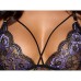 Cottelli Lilac and Black Lace Suspender Set