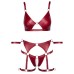 Cottelli Red Crotchless Bondage Set