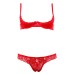 Cottelli Collection Red Lace Open Bra Set