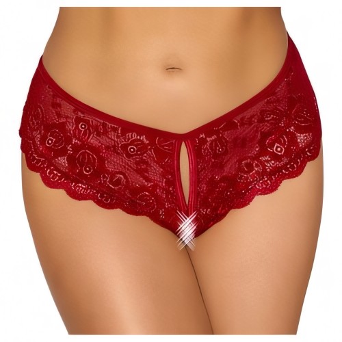 Cottelli Crotchless Panty Red