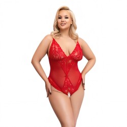 Cottelli Curves Crotchless Body Red