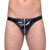 Black Level Vinyl Briefs With Zip Black