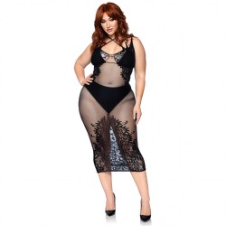 Leg Avenue Dual Strap Halter Dress Plus Size UK 14 to 18