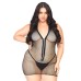 Leg Avenue Fishnet Zip Up Dress Plus Size UK 14 to 18 Leg Avenue Fishnet Zip Up Dress Plus Size UK 14 to 18