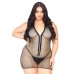 Leg Avenue Fishnet Zip Up Dress Plus Size UK 14 to 18 Leg Avenue Fishnet Zip Up Dress Plus Size UK 14 to 18