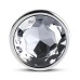 Large Metal Anal Plug With Clear Crystal Large Metal Anal Plug With Clear Crystal