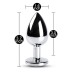 Large Metal Anal Plug With Clear Crystal Large Metal Anal Plug With Clear Crystal
