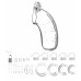 Man Cage 03 Male 4.5 Inch Clear Chastity Cage