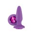 Glams Silicone Rainbow Gem Butt Plug Purple Glams Silicone Rainbow Gem Butt Plug Purple