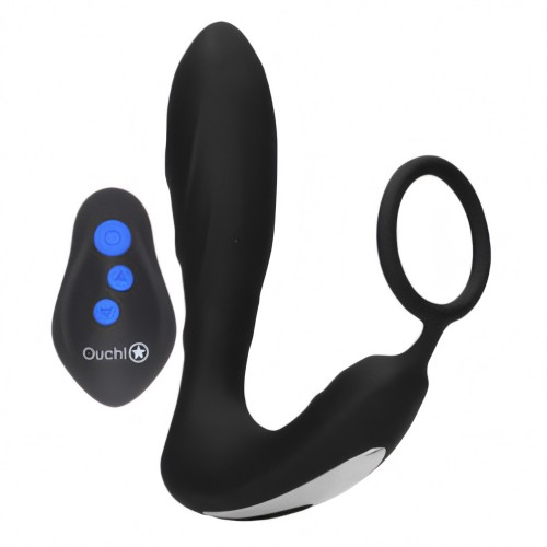 Ouch E Stimulation And Vibration Butt Plug And Cock Ring