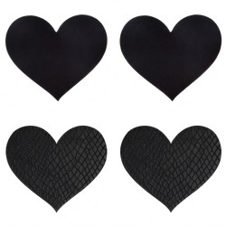 Peekaboo Pasties Black Hearts