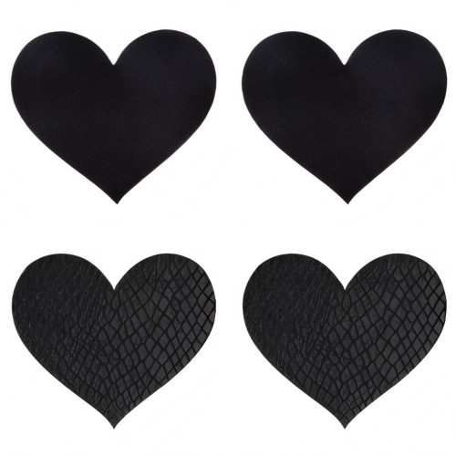 Peekaboo Pasties Black Hearts