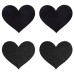 Peekaboo Pasties Black Hearts