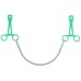 Green Scissor Nipple Clamps With Metal Chain