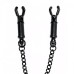 Black Metal Adjustable Nipple Clamps With Chain