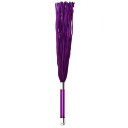 Purple Suede Flogger With Glass Handle And Crystal Purple Suede Flogger With Glass Handle And Crystal