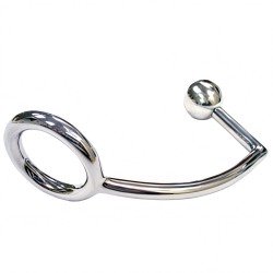 Rouge Stainless Steel Cock Ring With Anal Probe
