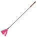 Rouge Garments Riding Crop With Wooden Handle Pink Rouge Garments Riding Crop With Wooden Handle Pink