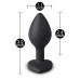 Small Heart Shaped Diamond Base Black Butt Plug Small Heart Shaped Diamond Base Black Butt Plug