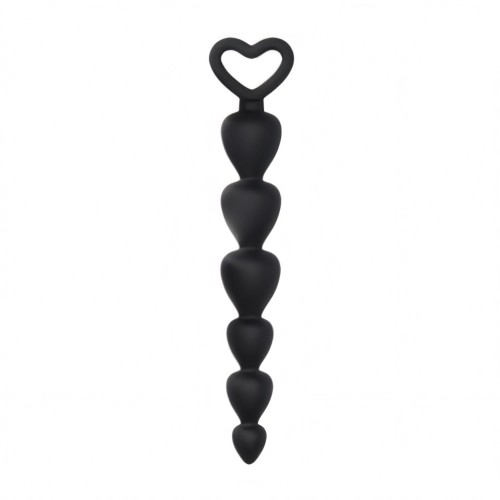 Black Silicone Anal Beads